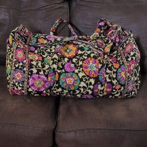 Vera Bradley Black Floral Travel Bag